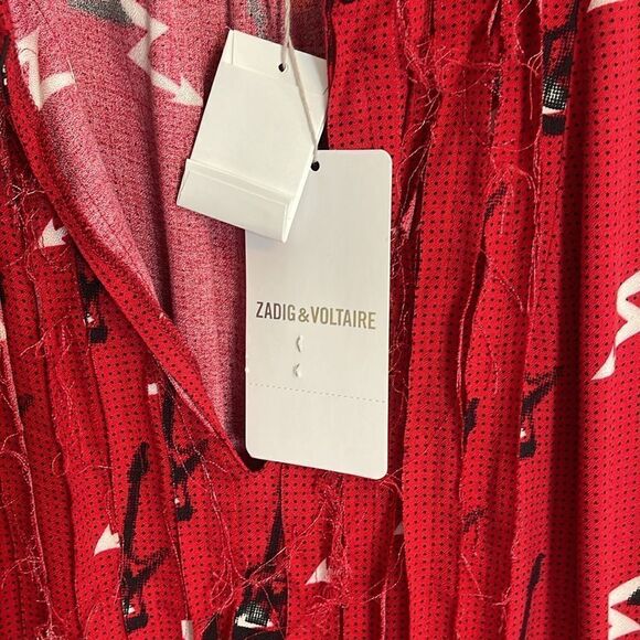 Zadig & Voltaire - Red Remus Guitar Red Midi Dress - Large NWT - Picture 4 of 10